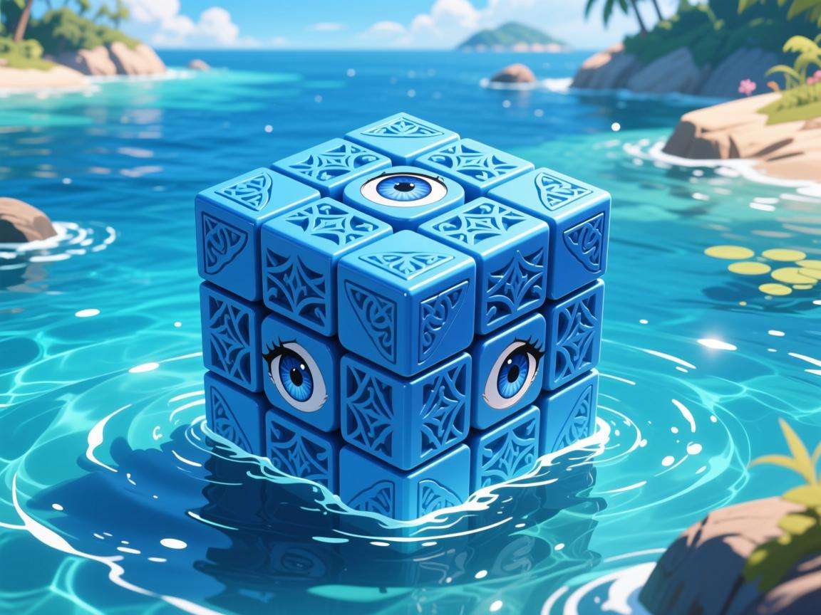 原神海祗岛神瞳下的雕花魔方解密