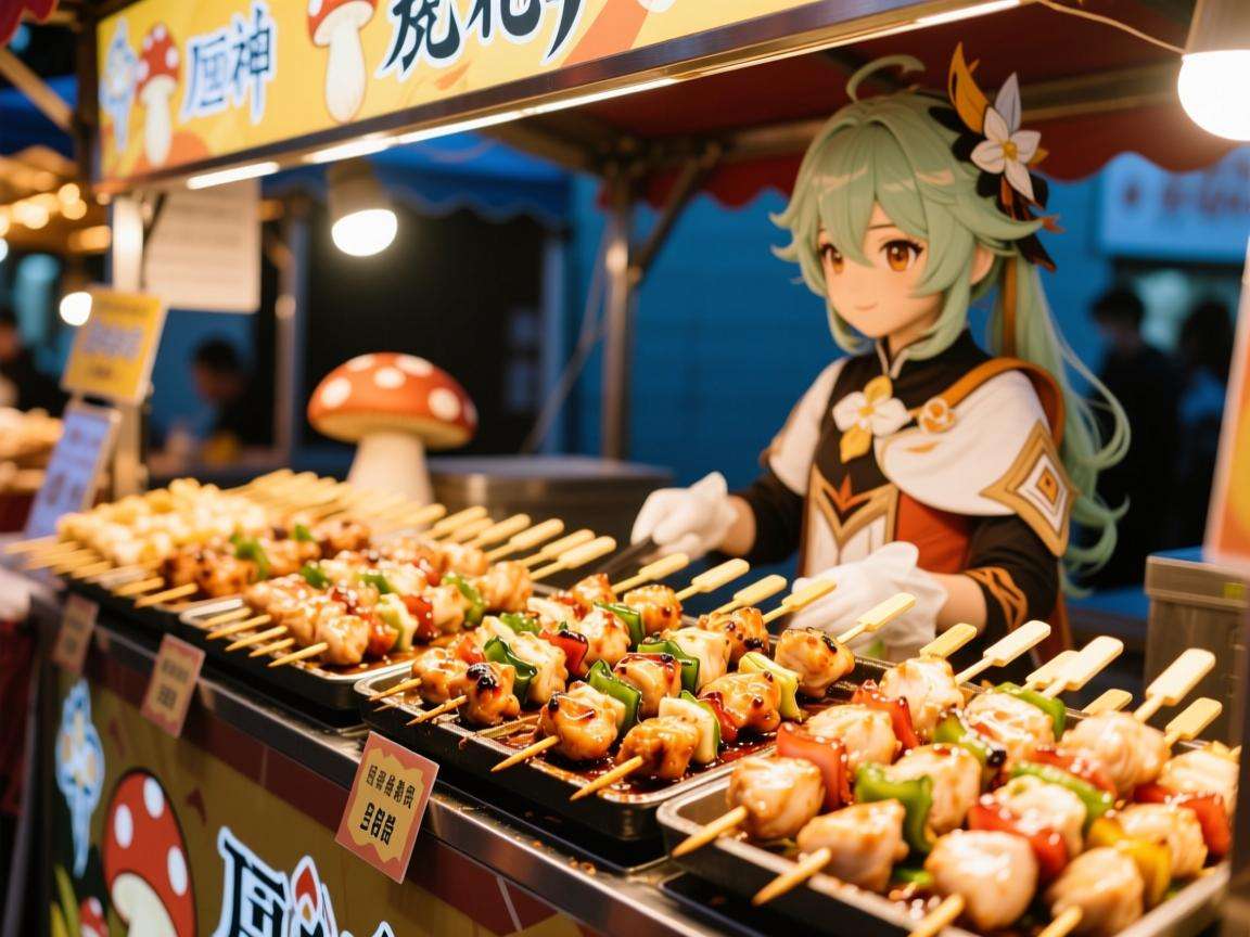 原神野菇鸡肉串哪里买