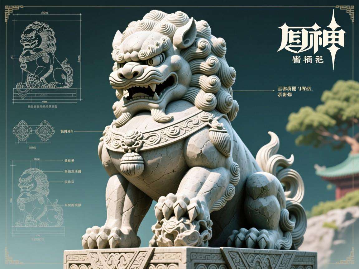 原神石狮子图纸
