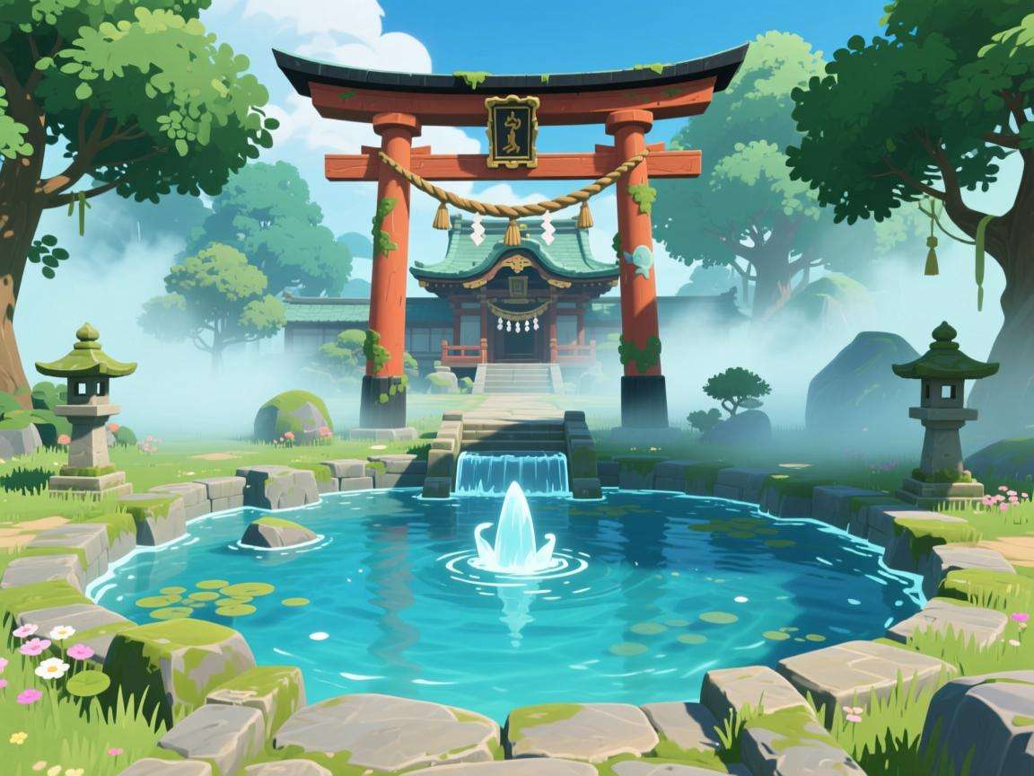 原神鸣神大社下方水池怎么进