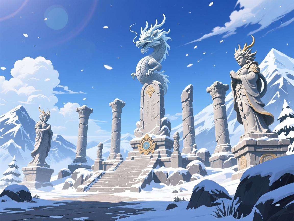 原神龙脊雪山石碑九柱