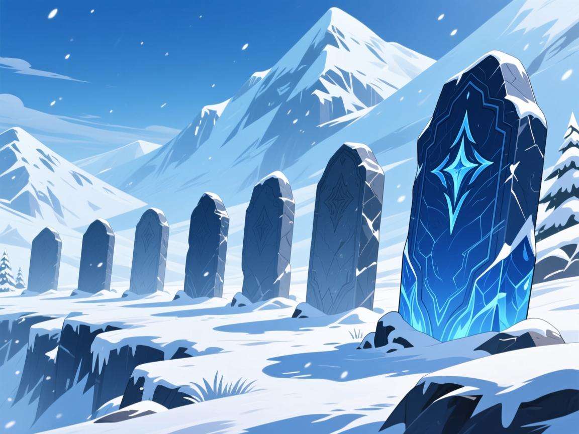 原神雪山八个石碑右边倒数第二个