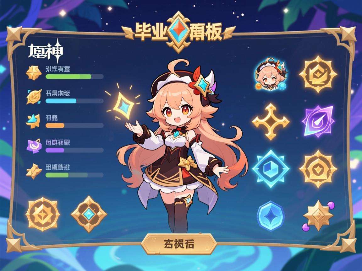 原神辅助莫娜毕业面板