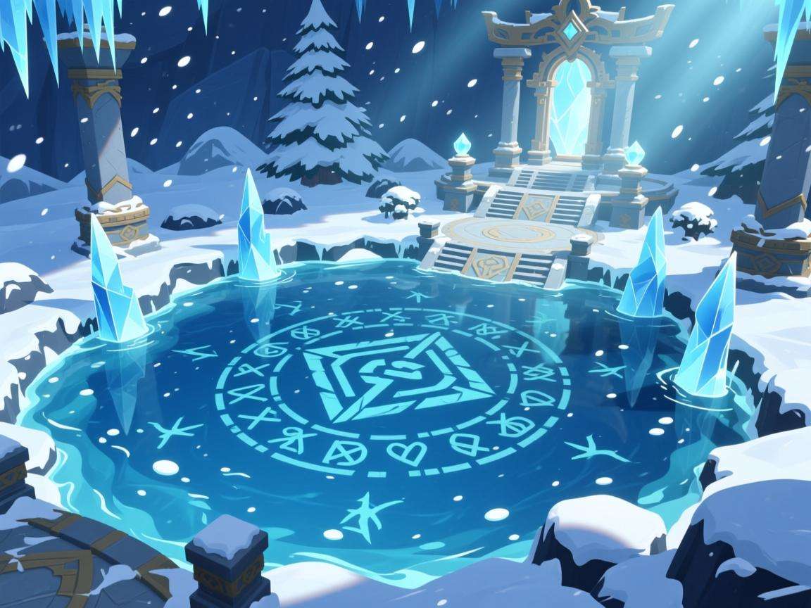 原神雪山水潭解密