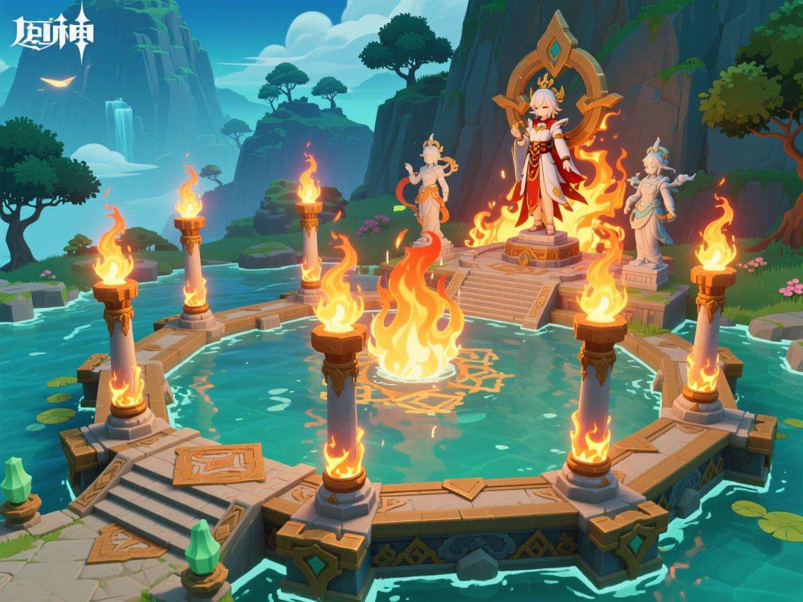 原神渌华池解六个火柱子封印方法全解析