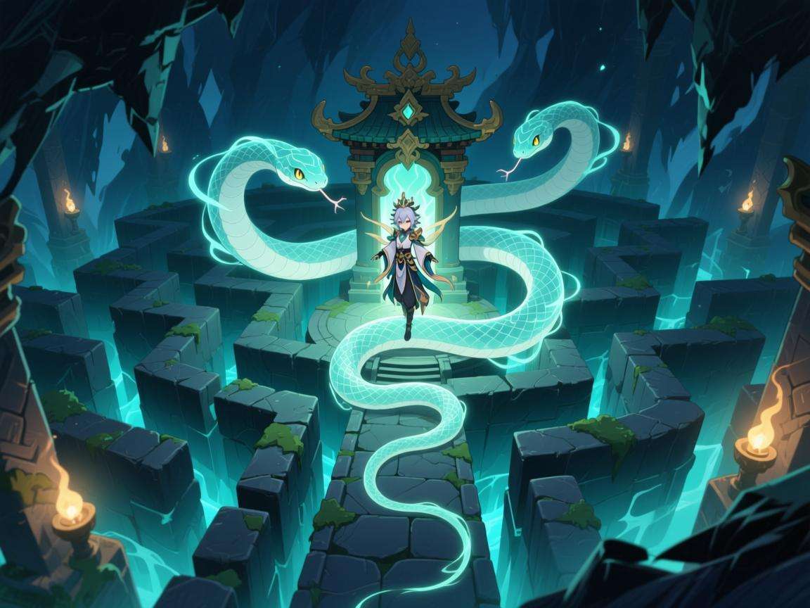 探秘原神渊下宫蛇肠之路：仙灵的神秘指引与奇幻旅程