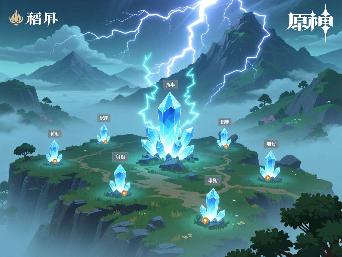 原神稻妻电气水晶全分布，轻松掌握资源获取关键点位