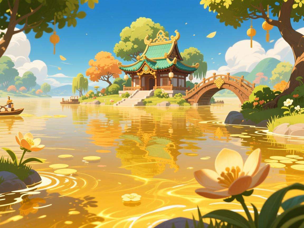 探秘原神荻花洲：水乡泽国的绮丽风光与神秘传说