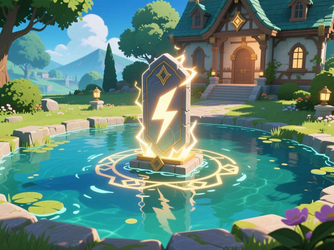 原神池中宅邸解密之雷元素方碑