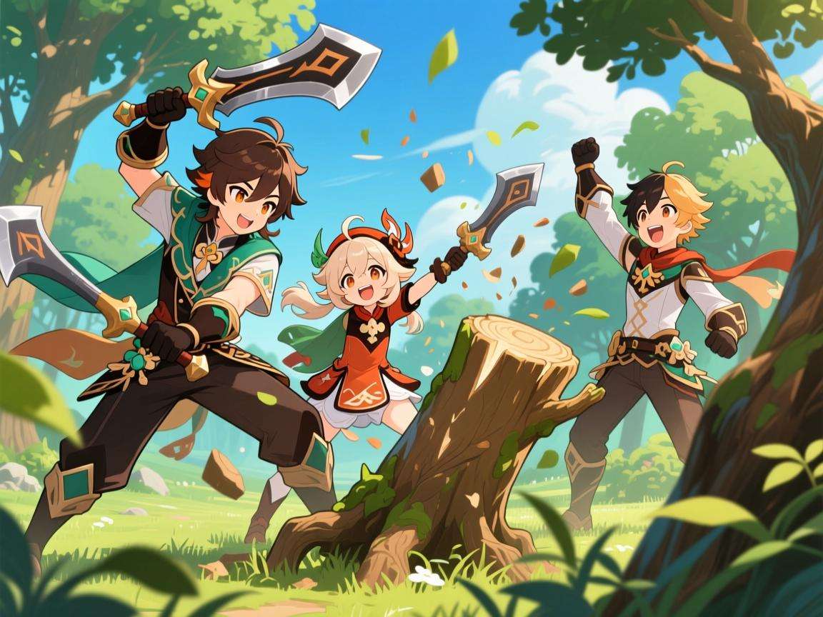 原神组队砍树：协作与冒险的旅程