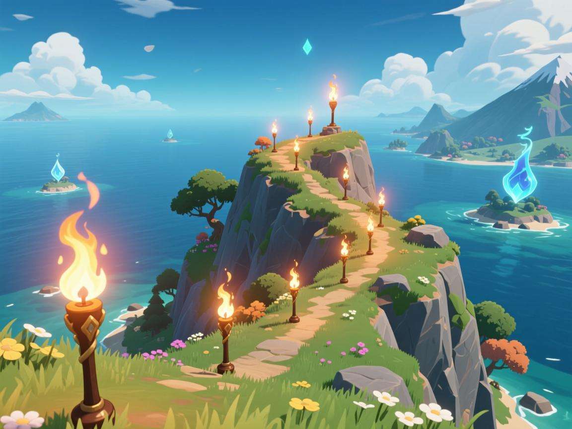 原神危危岛山顶火把顺序全解析：点亮指引与神秘探索之路