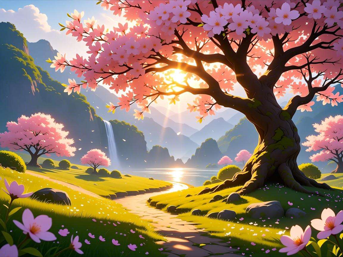 原神樱树：绯樱绽处，绘就梦幻绮境与尘世浪漫传说