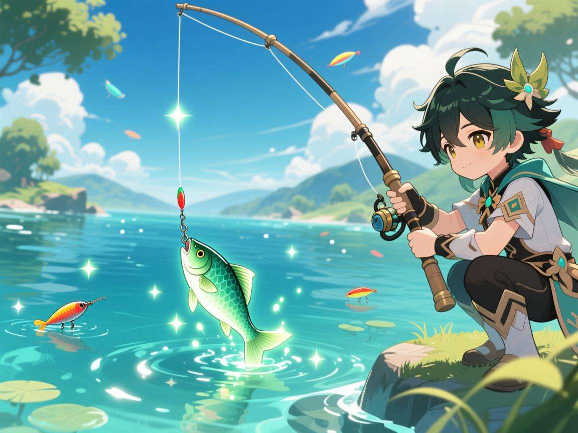 原神钓鱼全解析：各区域适用鱼饵大揭秘