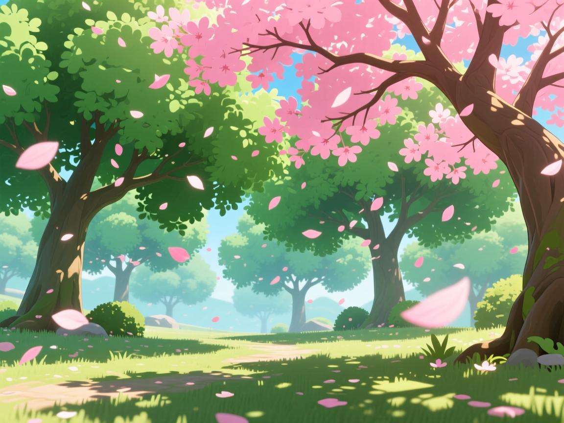 原神中那抹粉色的树：梦幻之姿，点亮提瓦特别样风景