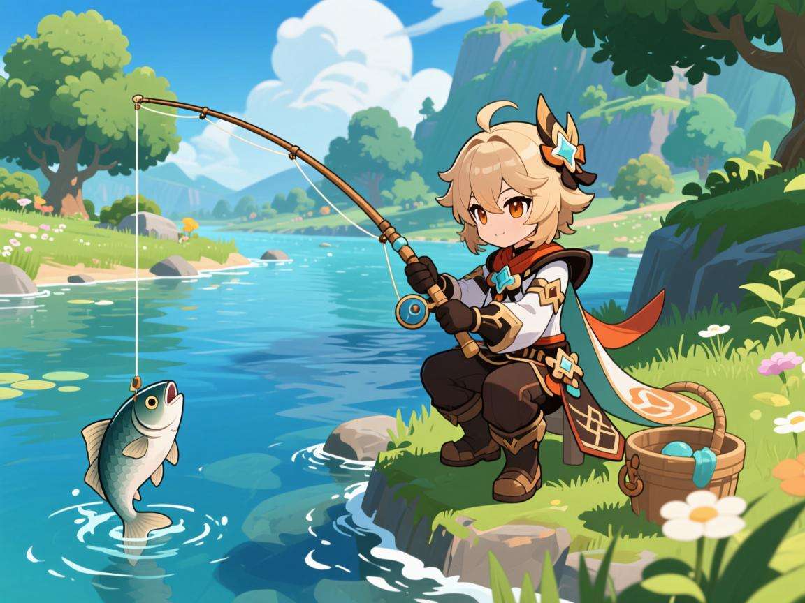 原神新手世界钓鱼：开启奇幻钓趣之旅，邂逅神秘鱼群