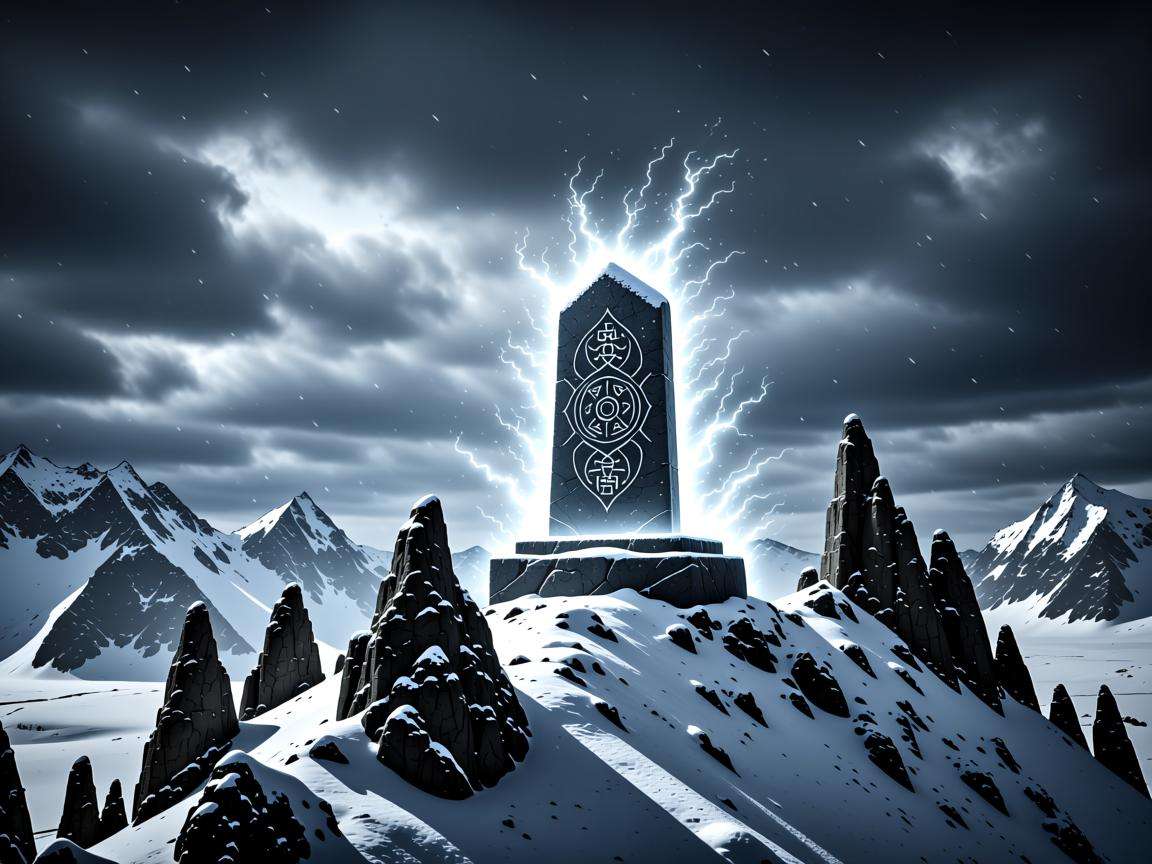 原神雪山山顶发光石碑之谜