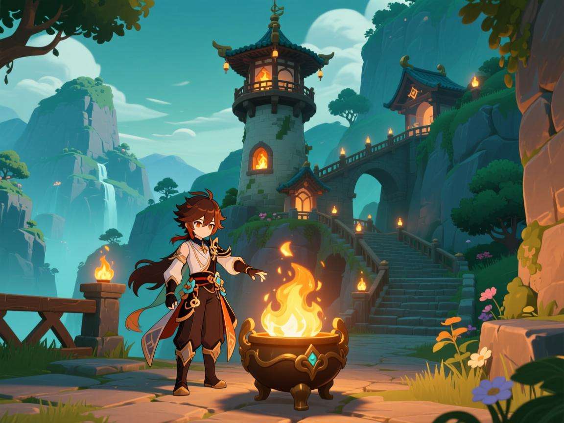 原神解开天遒谷第二层点火攻略