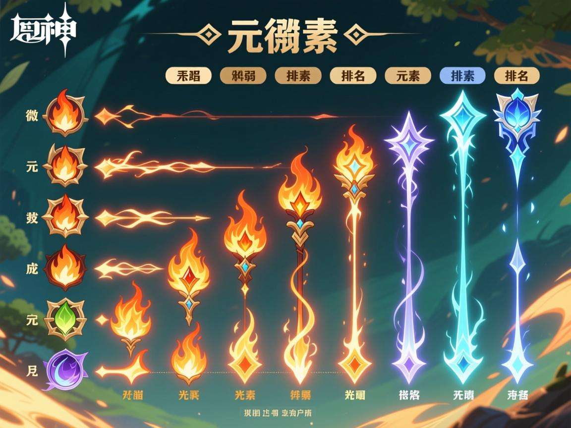 原神元素排名一览表：全方位剖析各元素特点与实力