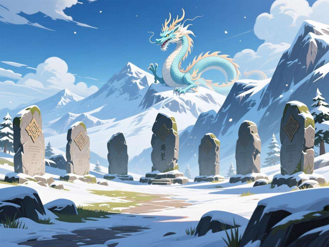 原神龙脊雪山八个石碑的全部位置